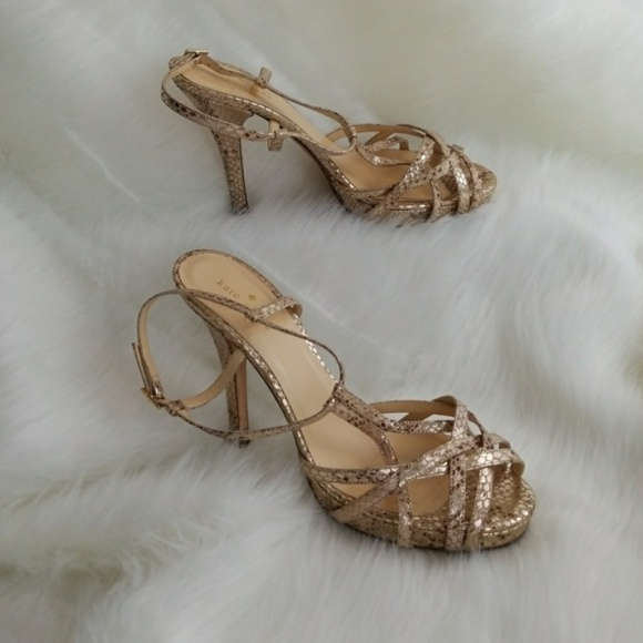 Kate Spade Gold Heels - Picture 6 of 6